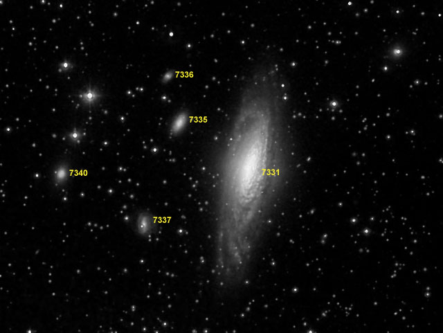 NGC 7331 group finder chart