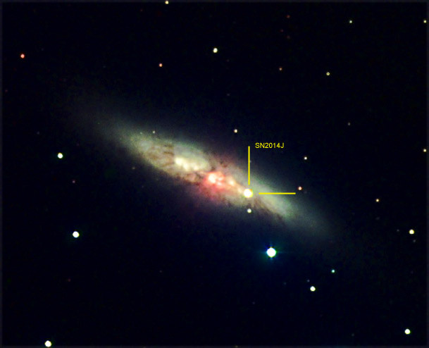 Supernova SN2014J in M82