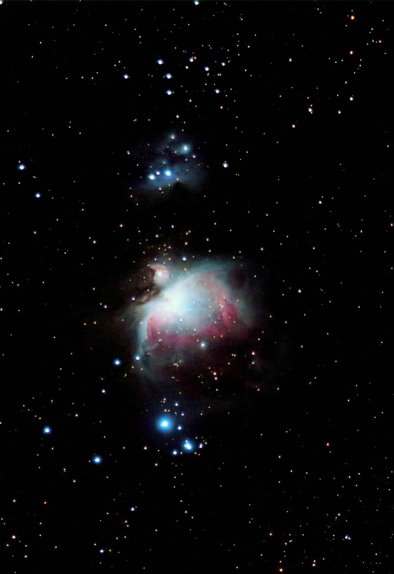 Orion nebula wide field, color