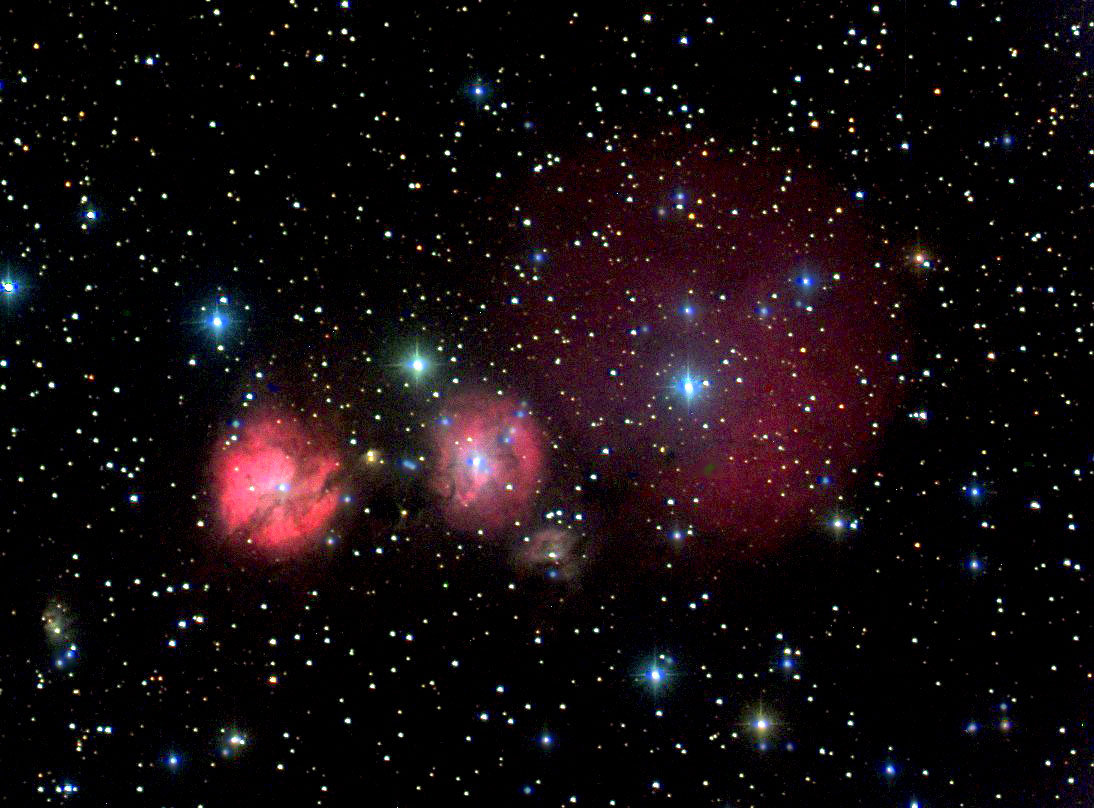 IC 2162 and Sh2-257 nebulae