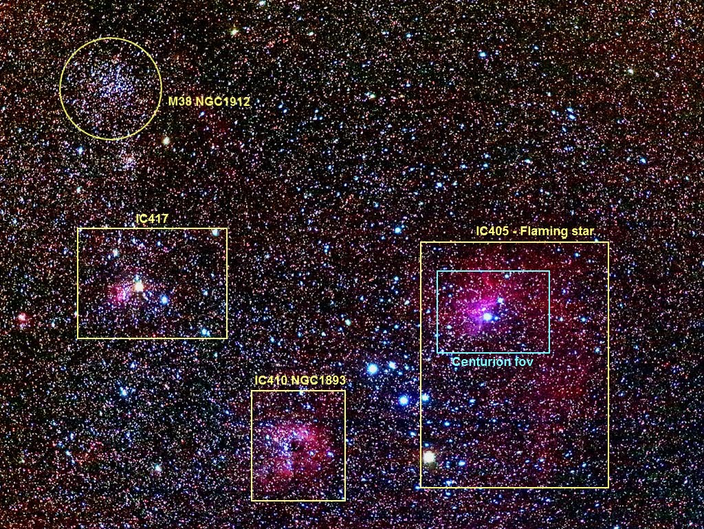 IC 405 - finder map