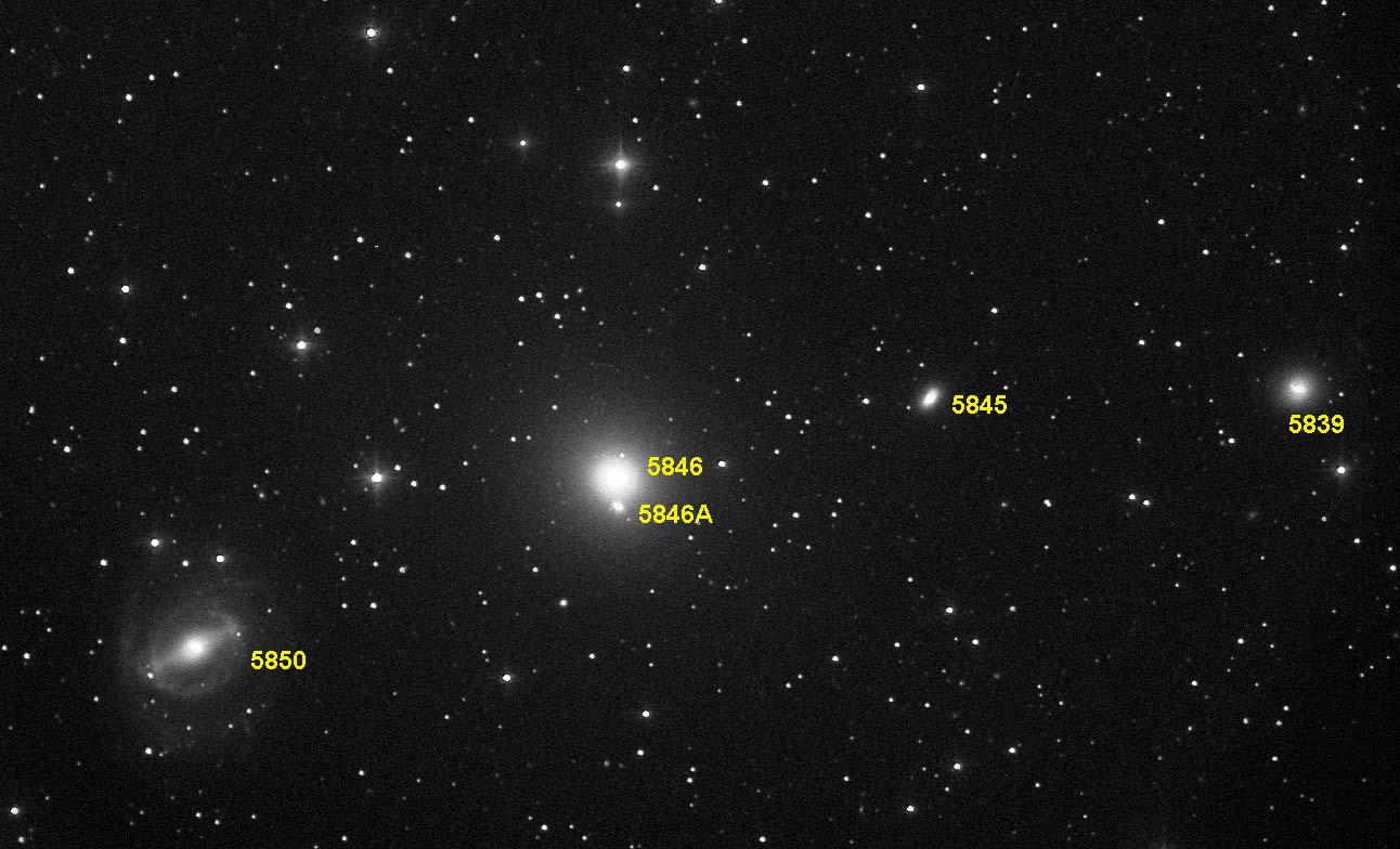 NGC 5846 group finder chart