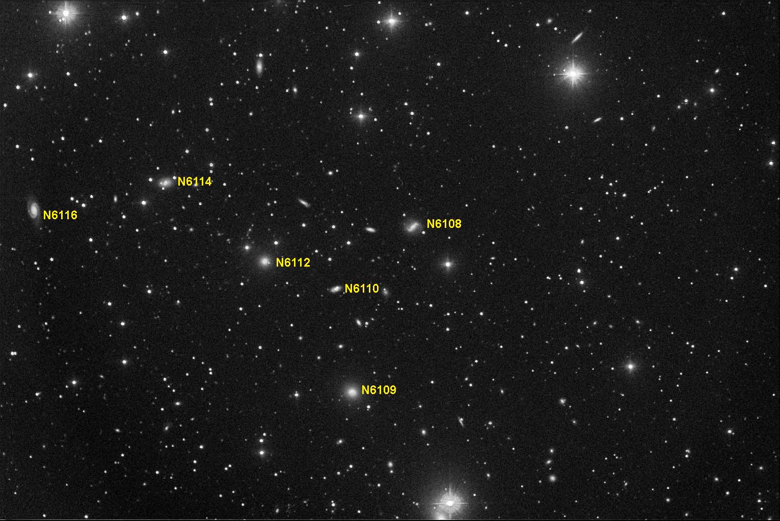 NGC 6112 cluster finder chart