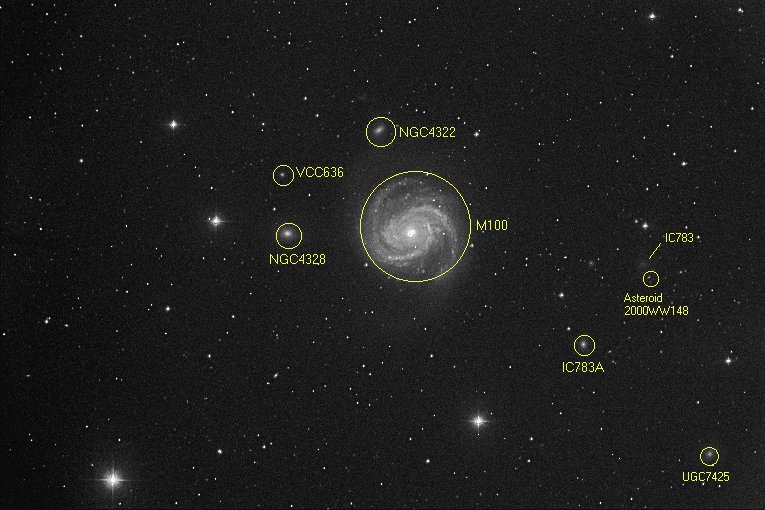 M100 finder chart