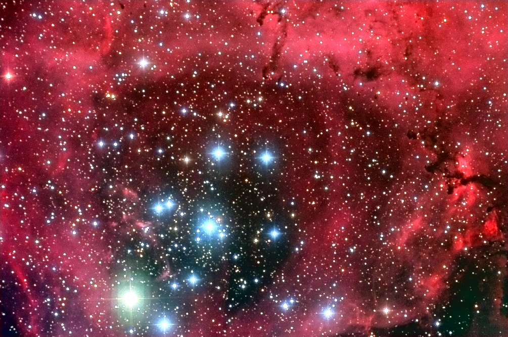 NGC 2237 - Rosette Nebula and NGC 2244 cluster