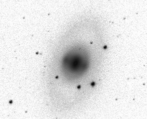 NGC 3945, negative image
